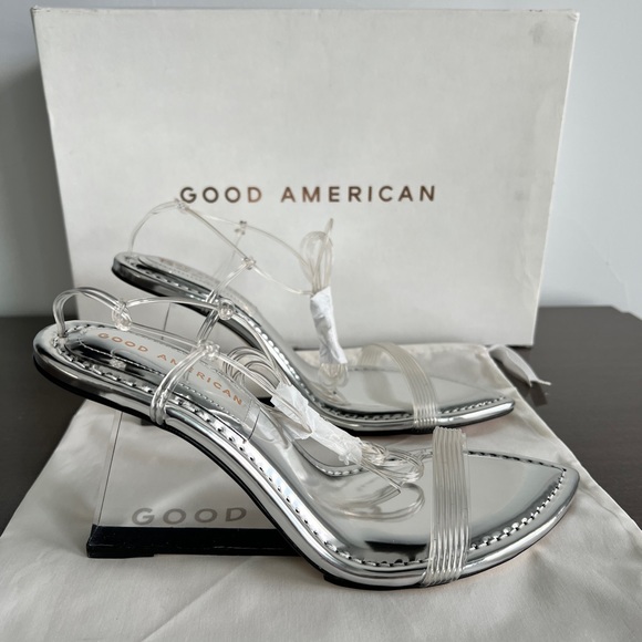 Good American Cinder-f*cking-rella Silver - Size 7 - Picture 3 of 9
